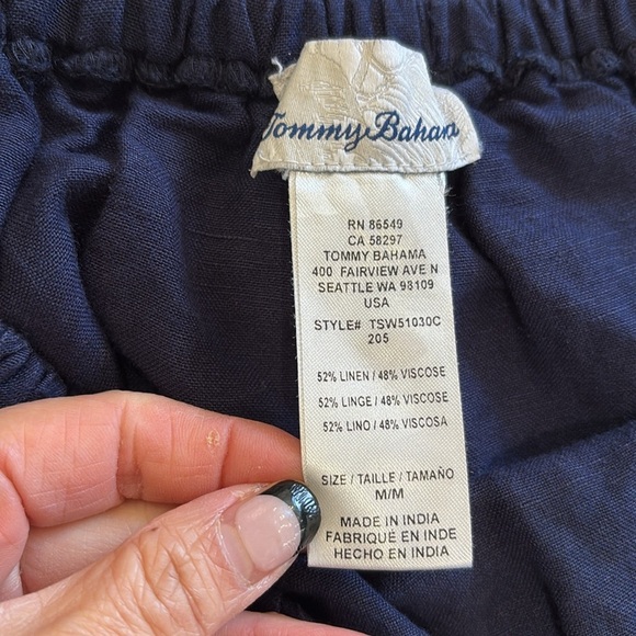 Tommy Bahama Navy Off-Shoulder Mini Dress - Picture 3 of 15